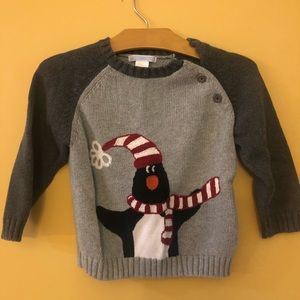 Janie and Jack 2T boys light and dark grey sweater
